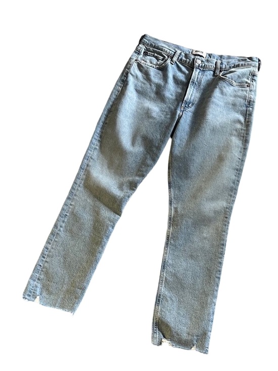Agolde Denim - AGOLDE Merrel High Rise Straight Crop Jeans Raw Hem Size 28